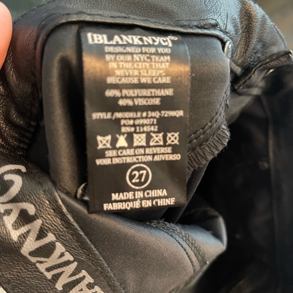 Blank NYC faux leather pants - Picture 2 of 2